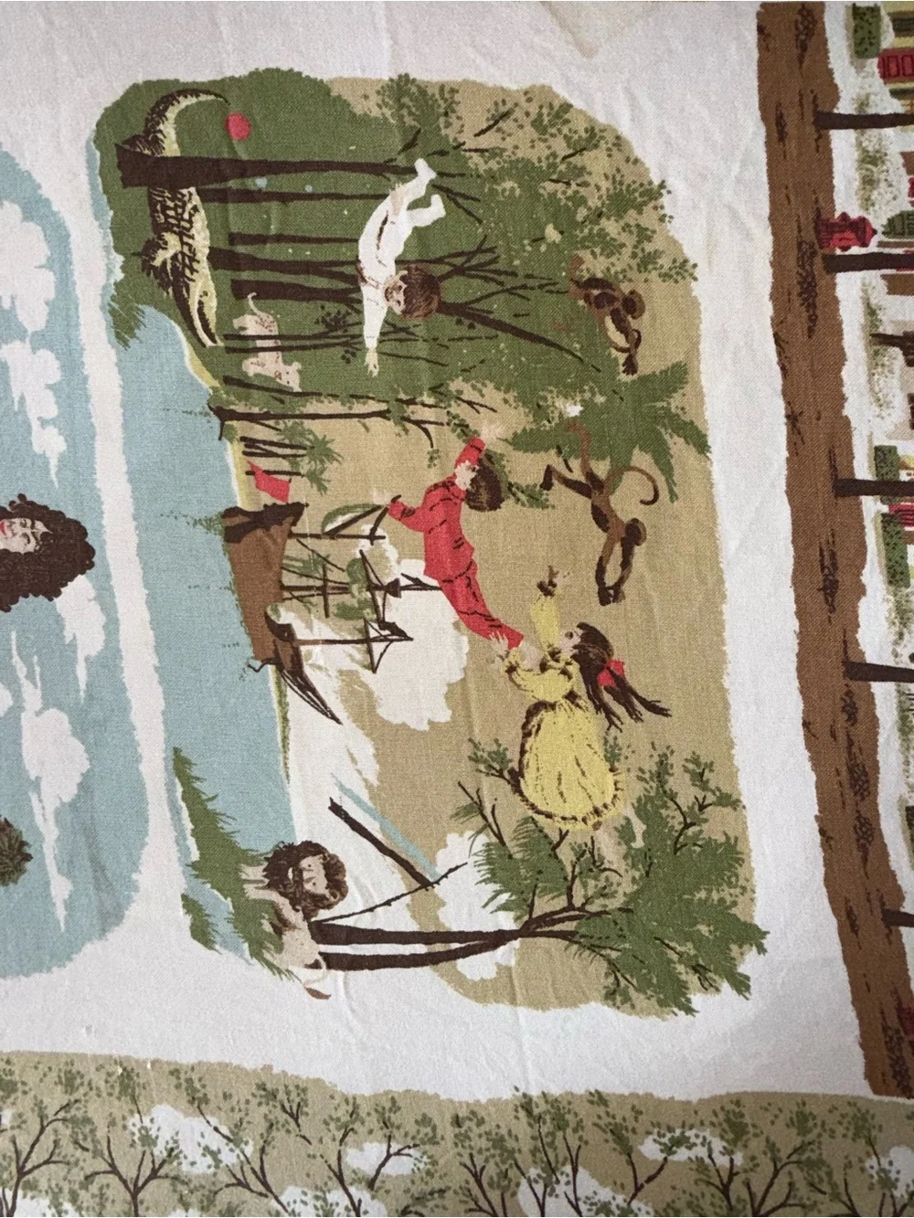 Fieldcrest Storybook Cotton Coverlet Peter Pan Vintage 1966